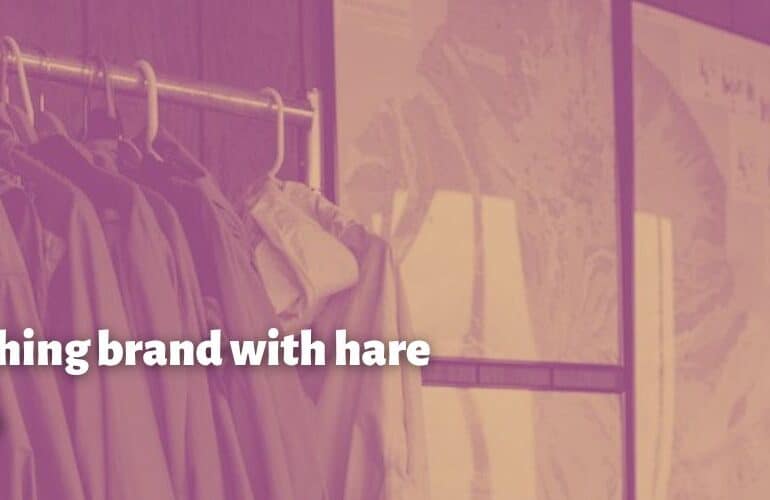 Clothing brand with hare logo